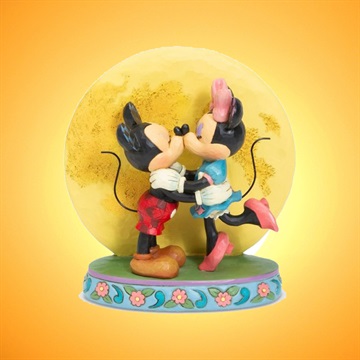 Disney Figur Mickey og Minnie Kys i Måneskin